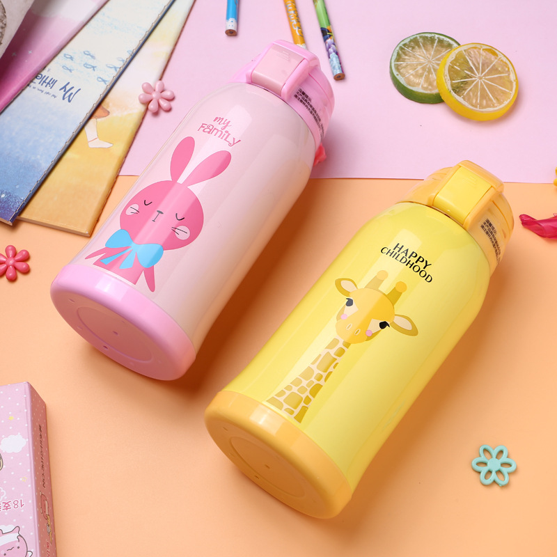 Yiwu Good Goods Wholesale Students Children Cartoon Thermos Cup Creative With Cloth Cover Vacuum Stainless Steel Kettle Gift Customization -1006/36591