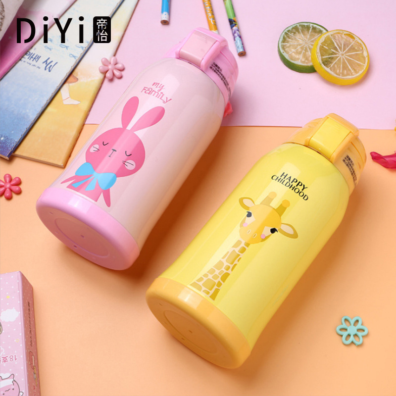 Yiwu Good Goods Wholesale Students Children Cartoon Thermos Cup Creative With Cloth Cover Vacuum Stainless Steel Kettle Gift Customization -1006/36591 Application Scenario