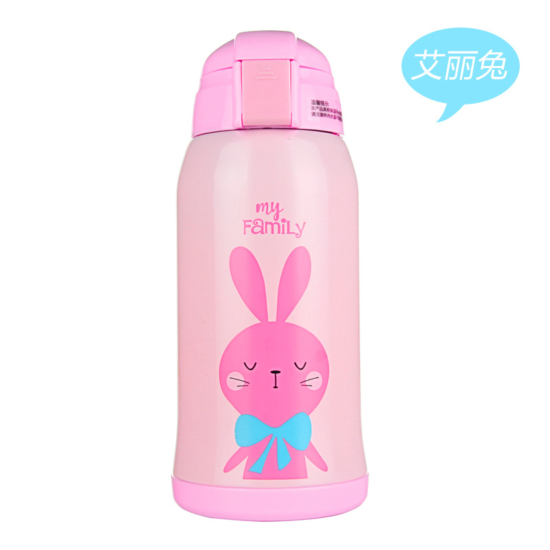 Yiwu Good Goods Wholesale Students Children Cartoon Thermos Cup Creative With Cloth Cover Vacuum Stainless Steel Kettle Gift Customization -1006/36591 undefined