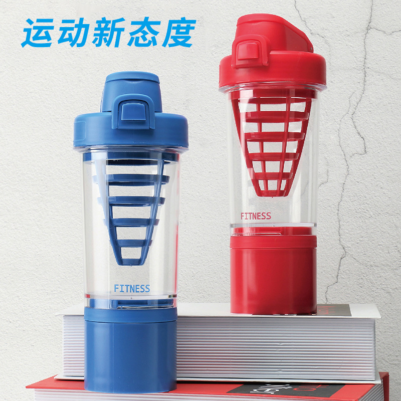 Yiwu Good Goods Environmental Protection Movement Plastic Water Cup Locking Portable Leakproof Juice Shake Fitness Stirring Protein Powder Shake Cup Wholesale -1006/36591 Application Scenario