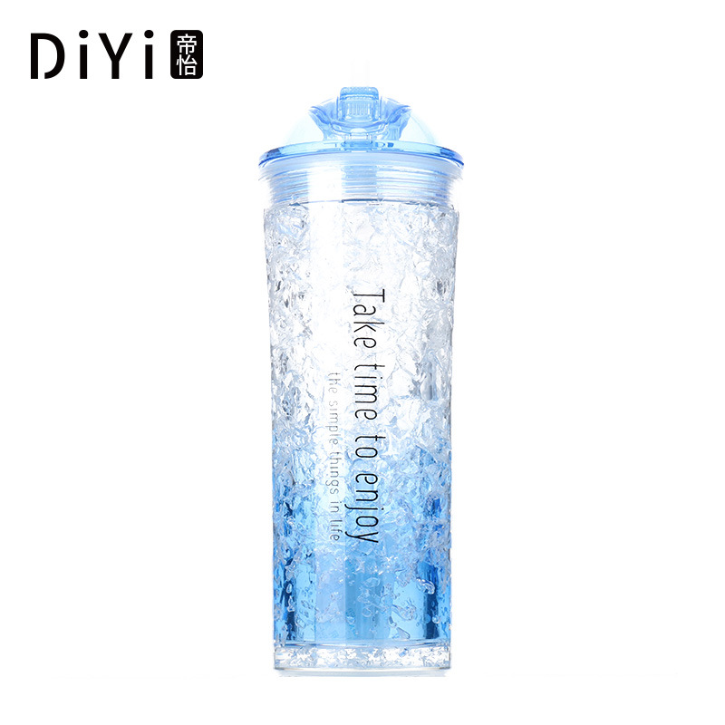 Yiwu Good Goods New Large Capacity Creative Straw Ice Cup Ins Student Environmental Protection Material Summer Heat Juice Gel Ice Cup -1006/36591 undefined
