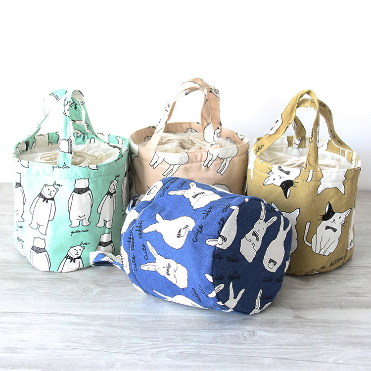 Yiwu Good millet wheat three-dimensional insulation bag round bag cartoon bag insulation lunch box bag bento bag aluminum film thumbnail