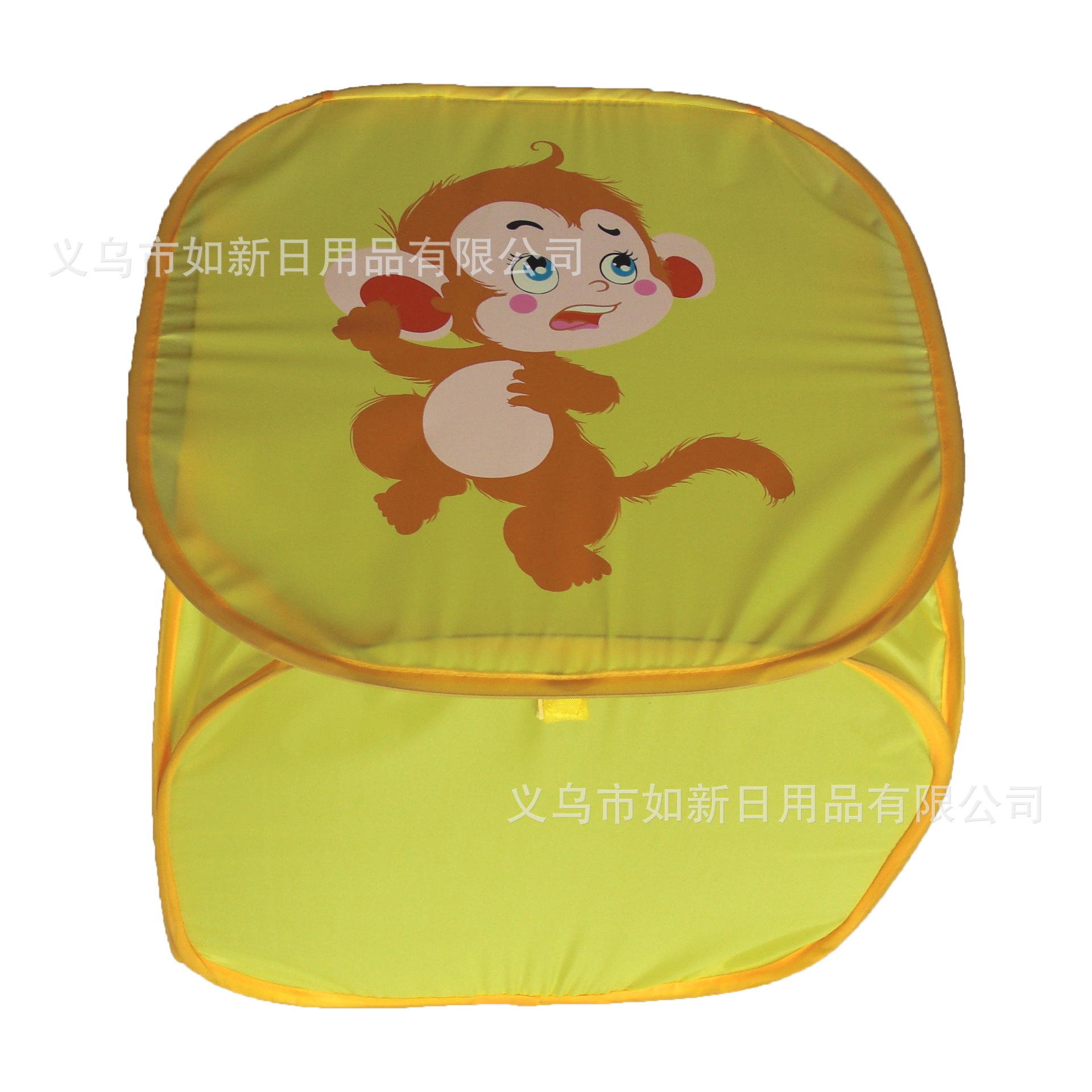 Yiwu Selection manufacturer direct direct folding polyester dirty laundry basket little monkey dirty laundry basket 45x45x45cm-1001/1497 thumbnail