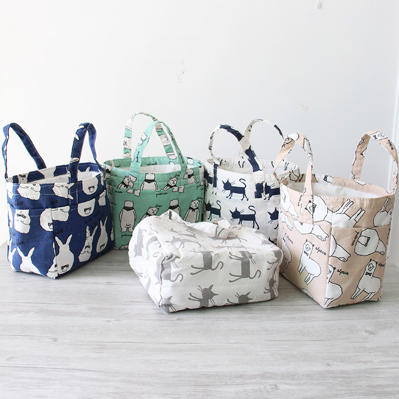 Yiwu Selection day line of cotton and linen drawstring insulated bucket travel bag finishing bag shoe bag thumbnail