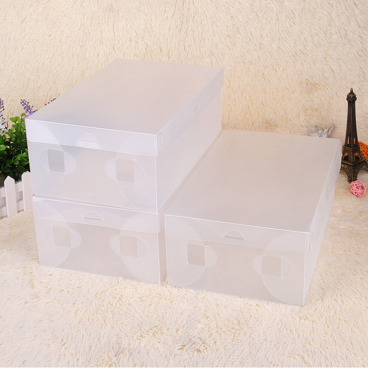 Yiwu Selection transparent clamshell male foldable shoe box plastic male shoe box PP shoe box Home storage shoe box -1006/34259 thumbnail