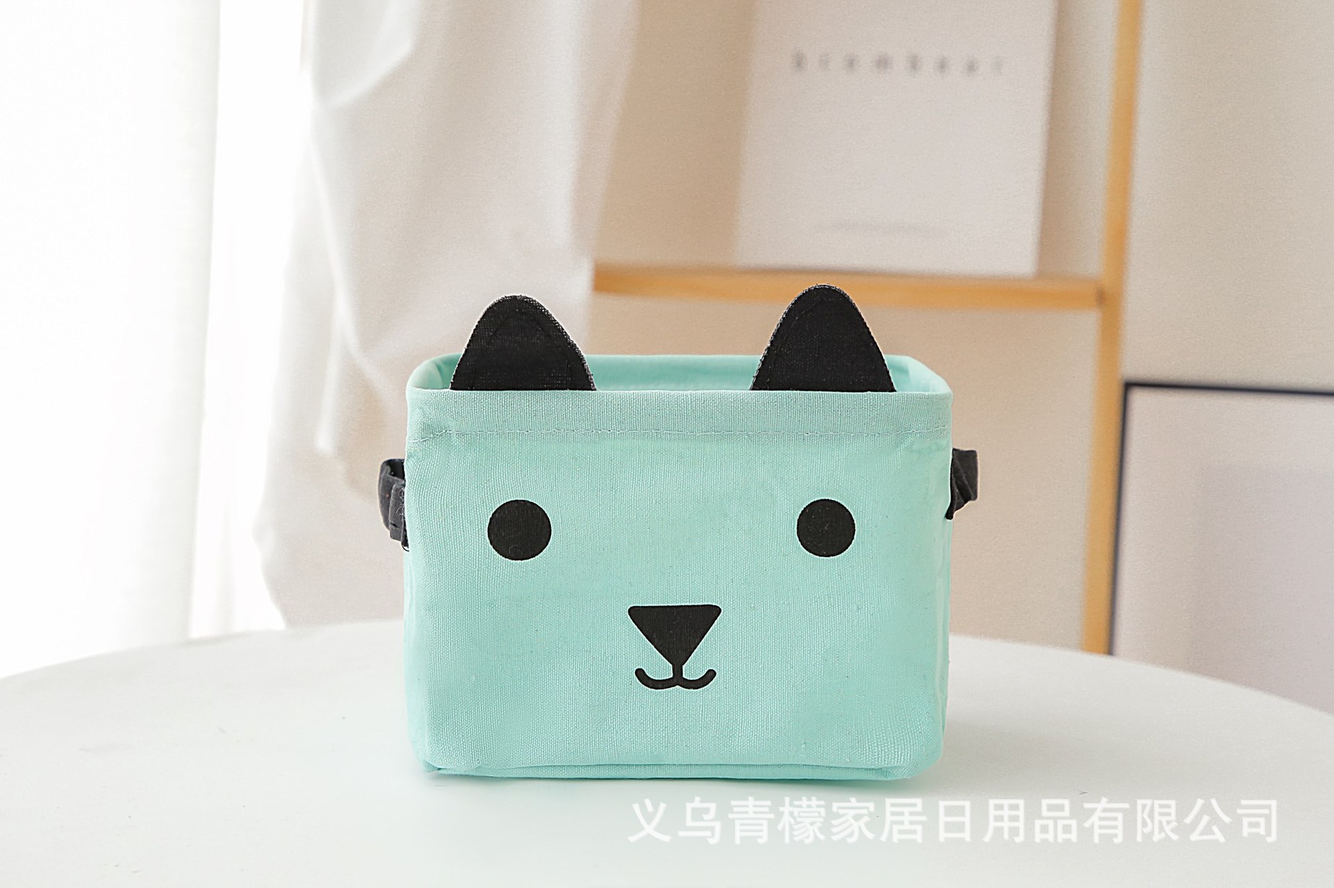 Yiwu Selection wheat cartoon expression ears series desktop storage box chest can be folded with a handle undefined