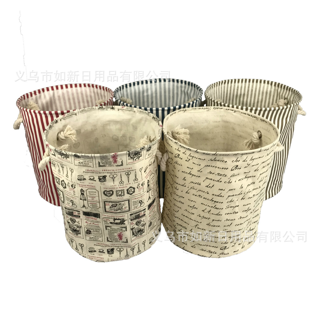 Yiwu Selection manufacturers direct convenient storage barrel folding box natural standing toy storage barrel -1001/1497 thumbnail