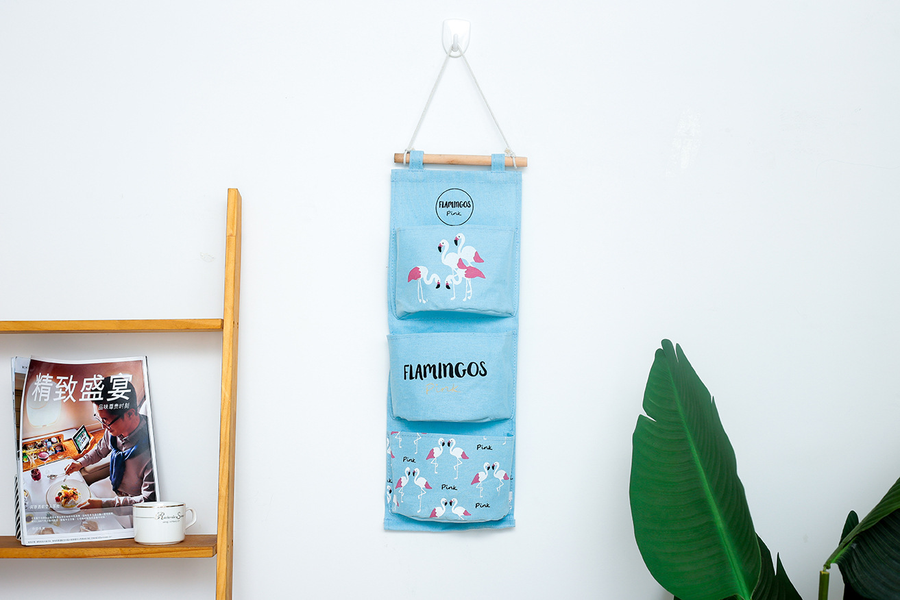 Yiwu Good Flamingo series hanging bag semicircular three-pocket hanging bag home bathroom kitchen undefined