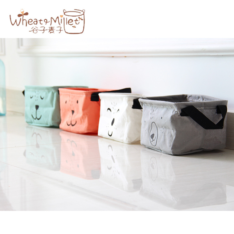 Yiwu Selection foreign trade office home with multi-functional canvas cotton and linen art simple storage box Application Scenario