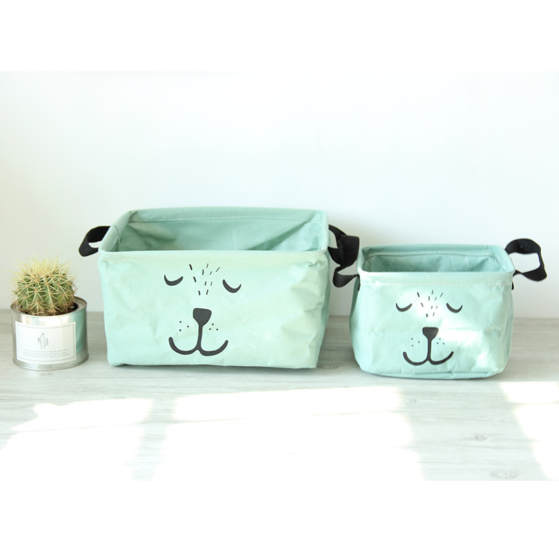 Yiwu Selection foreign trade office home with multi-functional canvas cotton and linen art simple storage box Item Picture