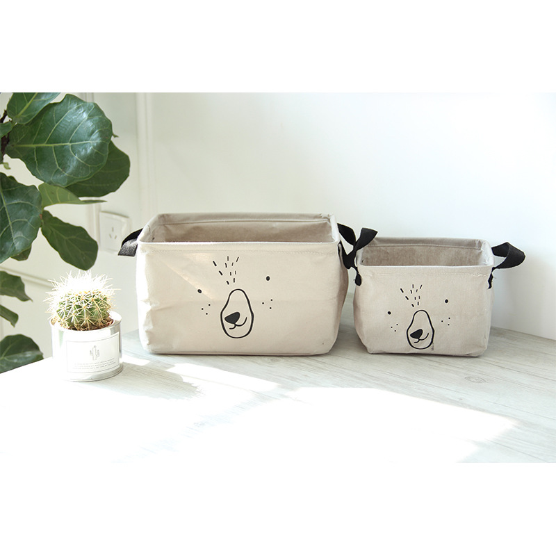 Yiwu Selection foreign trade office home with multi-functional canvas cotton and linen art simple storage box undefined