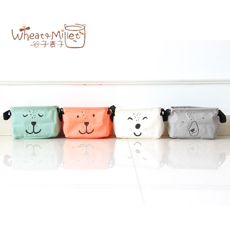 Yiwu Selection foreign trade office home with multi-functional canvas cotton and linen art simple storage box undefined