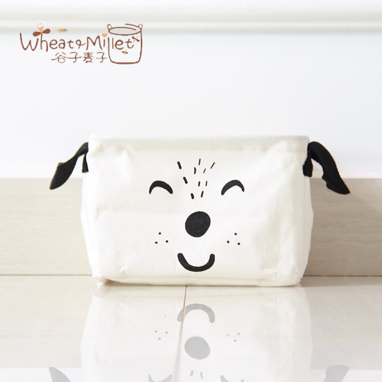 Yiwu Selection foreign trade office home with multi-functional canvas cotton and linen art simple storage box undefined