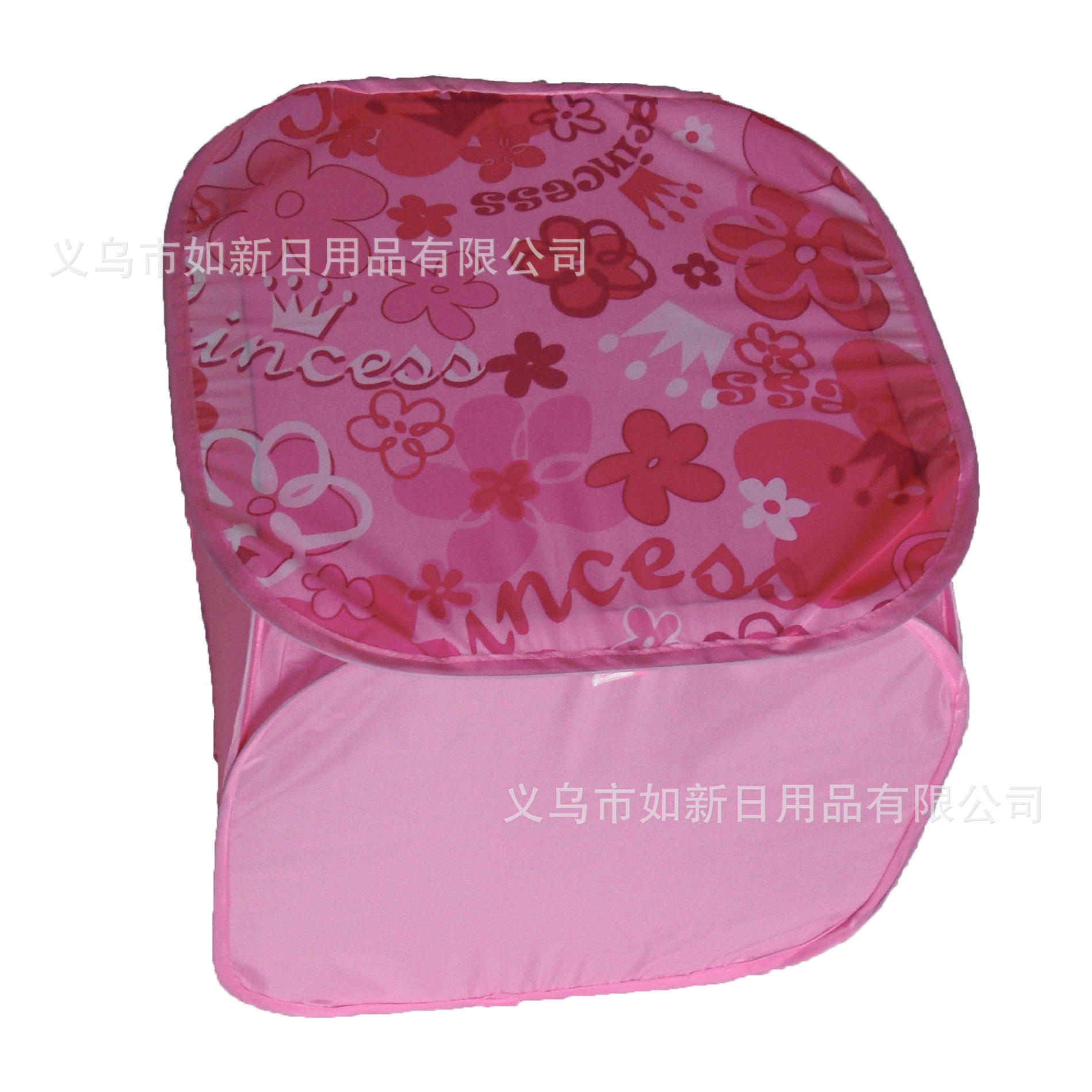 Square folding laundry basket with lid crown dirty clothes can be made to order 190T polyester fabric -1001/1497