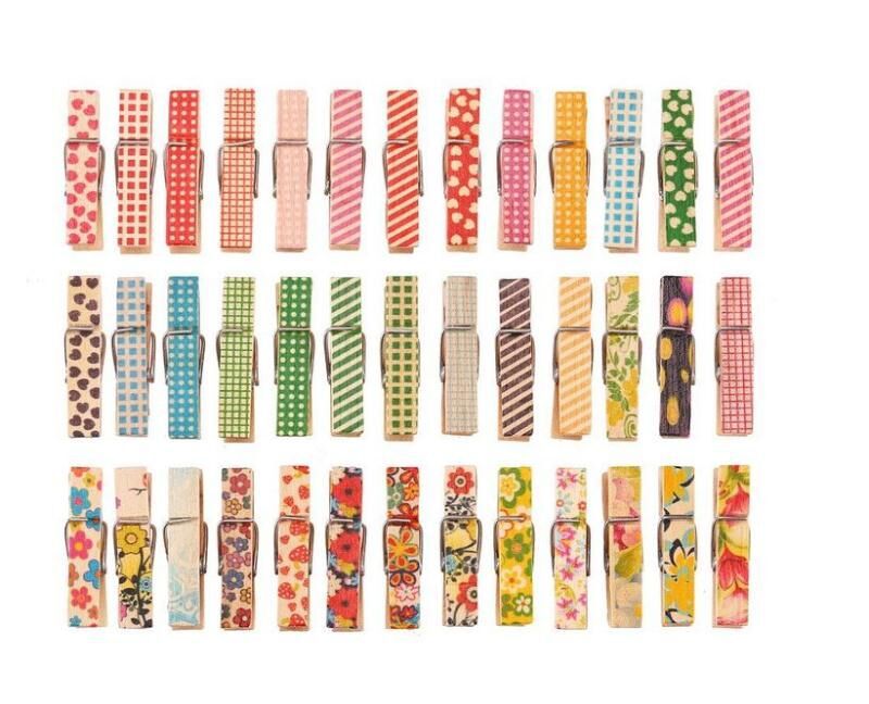 义乌好货 厂家批发木制3.5CM印花小夹子 DIY手工配件原木夹子 卡通照片夹子-1004/27690图