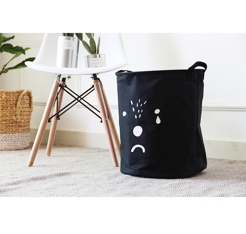 Yiwu Selection millet wheat dirty clothes basket cartoon folding laundry cartoon bucket cotton and linen art toys undefined