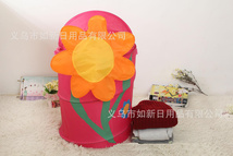 义乌好货 厂家直销布艺大号太阳花样式物桶 收纳框  收纳桶-1001/1497