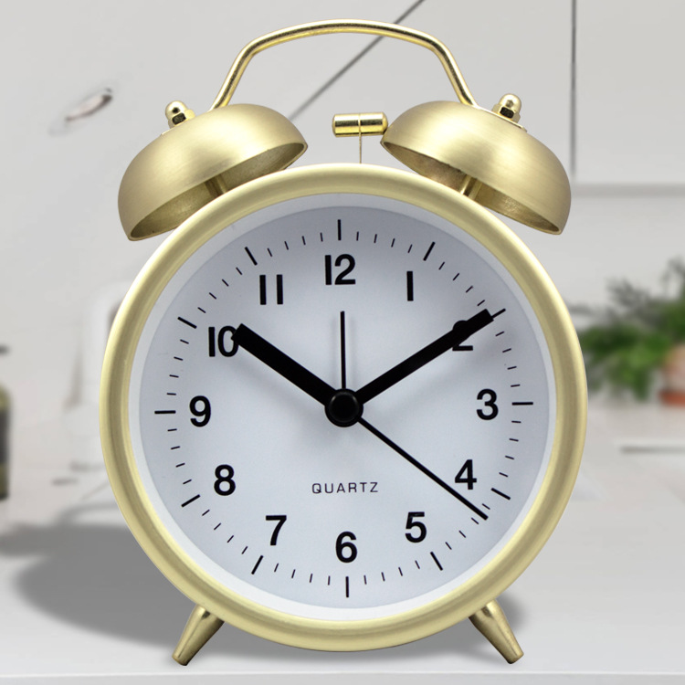 New creative metal fashion personality sweep second candy color student bedroom bedside mute 3.8 inch bell alarm clock -1003/18505 thumbnail