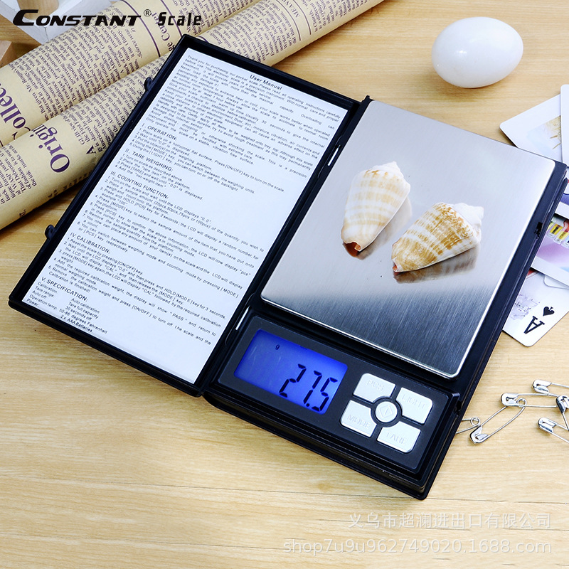 14192-33 High-precision notebook jewelry scale 0.01g mini electronic pocket scale Portable household scale 0.1g palm scale details Picture