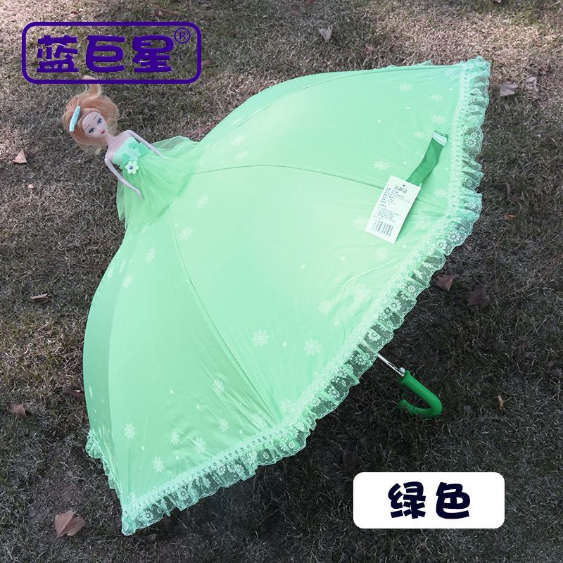 义乌好货 蓝巨星新款卡通娃娃造型儿童雨伞厂家直销-1003/10228