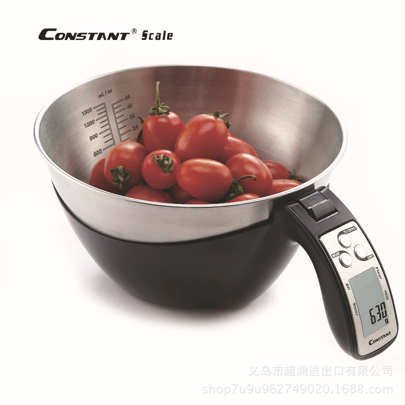 14192-259B称重食物称厨房电子秤不锈钢家用厨房秤面粉烘焙秤5kg