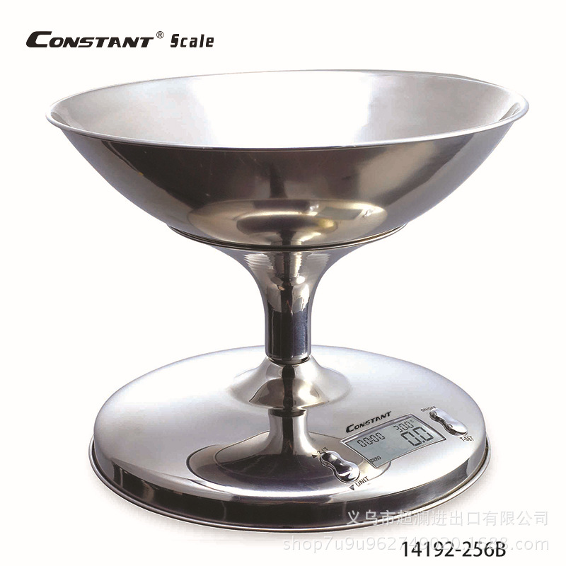 14192-256B High-end wine glass-shaped all-stainless steel kitchen scale, fruit baking electronic scale, bread and coffee scale, wholesale for export