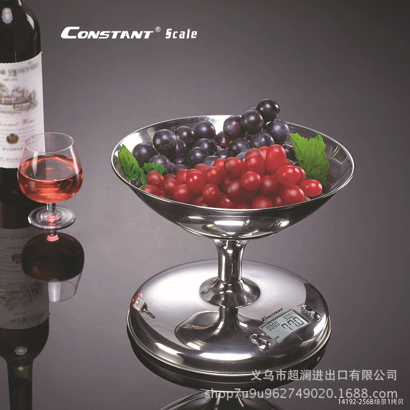 14192-256B High-end wine glass-shaped all-stainless steel kitchen scale, fruit baking electronic scale, bread and coffee scale, wholesale for export Specification image