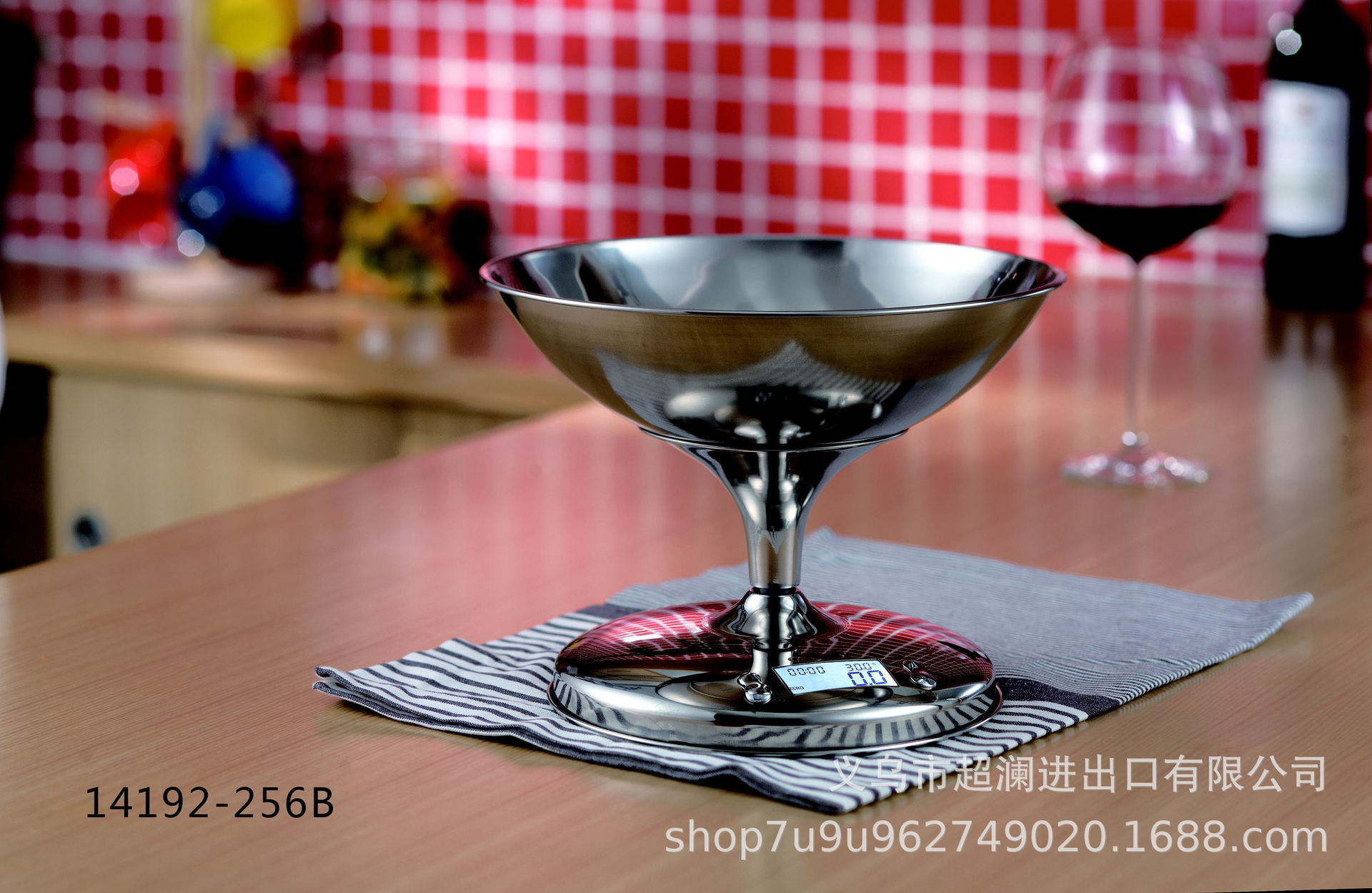 14192-256B High-end wine glass-shaped all-stainless steel kitchen scale, fruit baking electronic scale, bread and coffee scale, wholesale for export Application Scenario