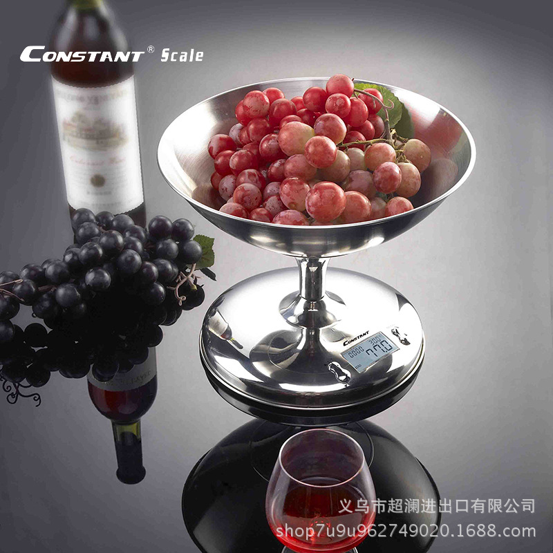 14192-256B High-end wine glass-shaped all-stainless steel kitchen scale, fruit baking electronic scale, bread and coffee scale, wholesale for export Item Picture