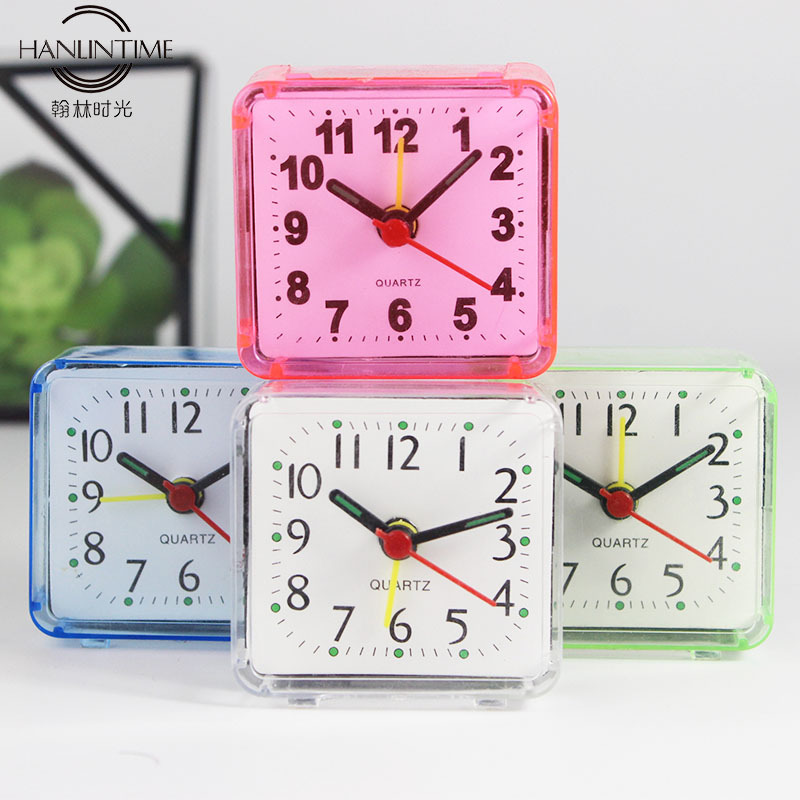 Yiwu Selection creative new small Square crystal alarm clock home decoration gift for children and students -1003/18505 thumbnail