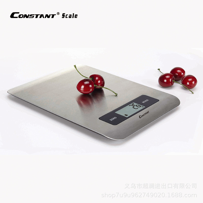 14192-296B High-precision and high-quality wholesale flat stainless steel kitchen scale, 5kg baking scale, electronic scale, customized food scale, 1g Item Picture