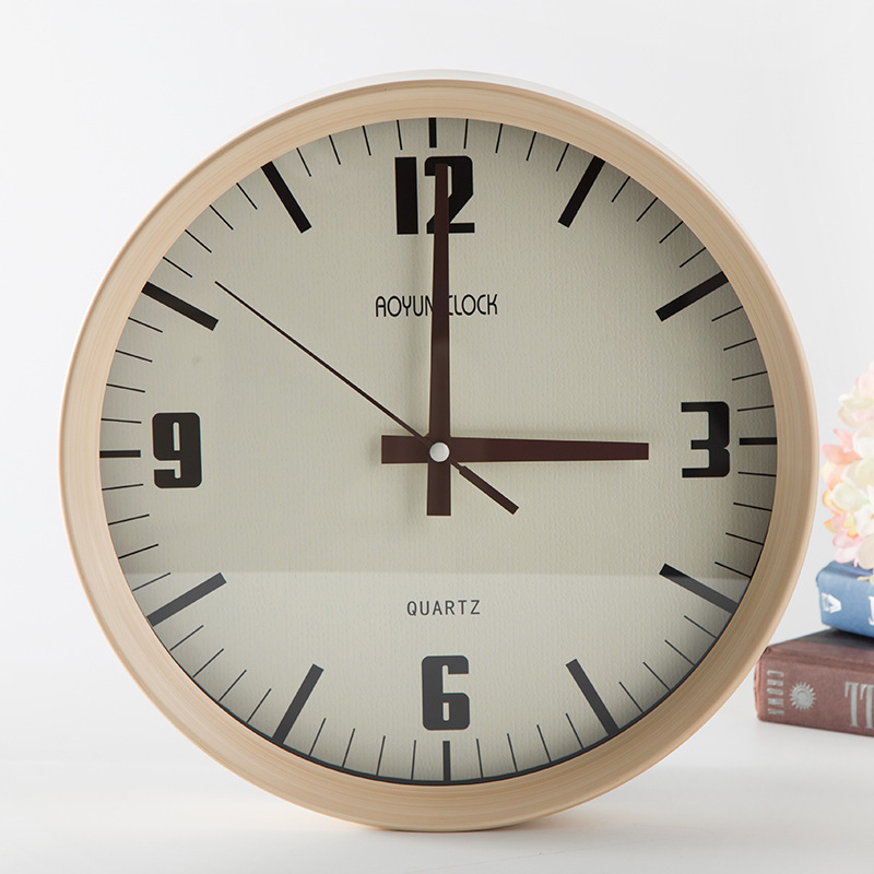 Yiwu Selection Hanlin Time 12-inch clock Movement Nordic creative simple clock living room decoration silent wall clock wholesale -1003/18505