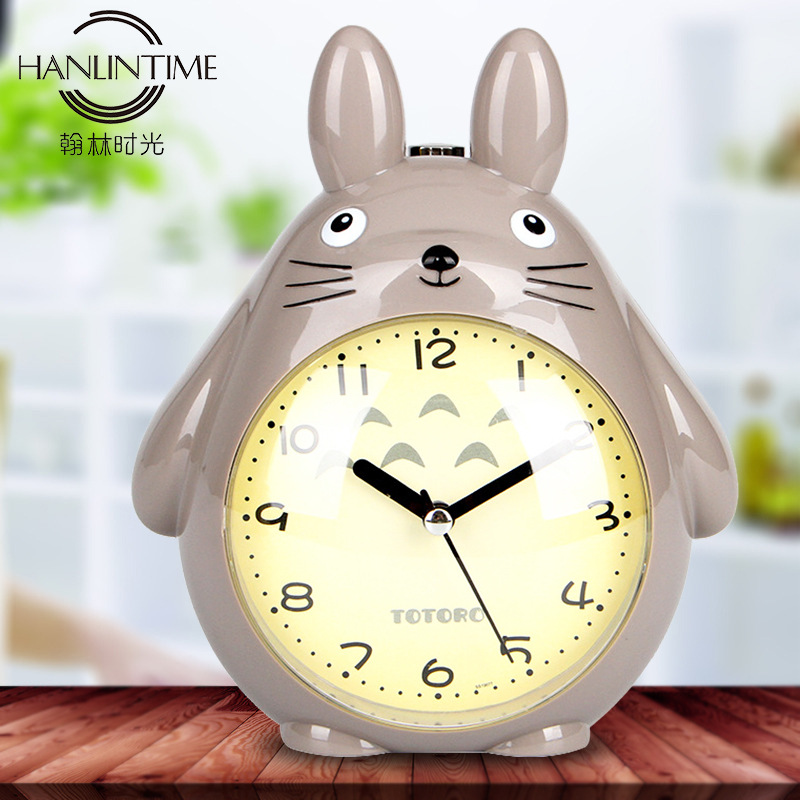 Yiwu Quality products Factory direct sale Creative and fashionable cartoon silent clock Night light Children, students, lazy people, snooze alarm clock -1003/18505