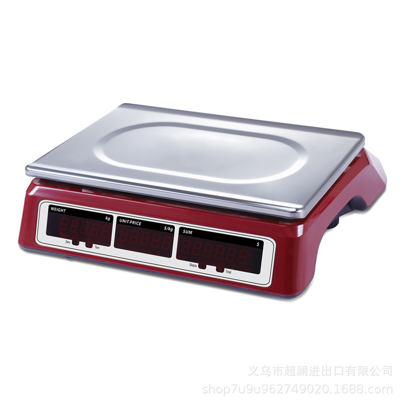 14192-444F Large screen electronic price scale, commercial scale, export foreign trade English electronic scale, platform scale, 30KG details Picture