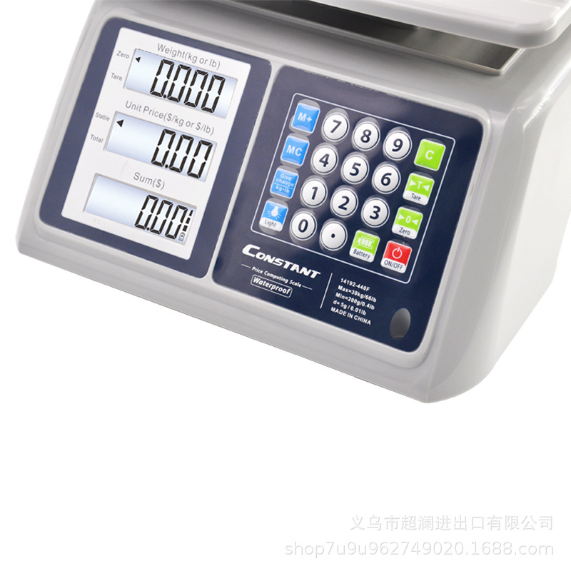 14192-440F waterproof electronic Price scale Commercial scale for export, English version 30KG/10g Application Scenario