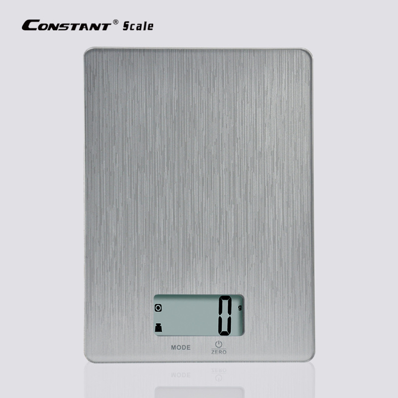 Yiwu Selection flat plate stainless steel electronic scale wholesale high-precision kitchen scale stainless steel shell 5KG waterproof household baking scale -1003/14192 thumbnail