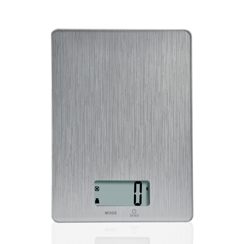 Wholesale 14192-2047B flat stainless steel electronic scale, high-precision kitchen scale, stainless steel shell, 5kg waterproof household baking scale Item Picture