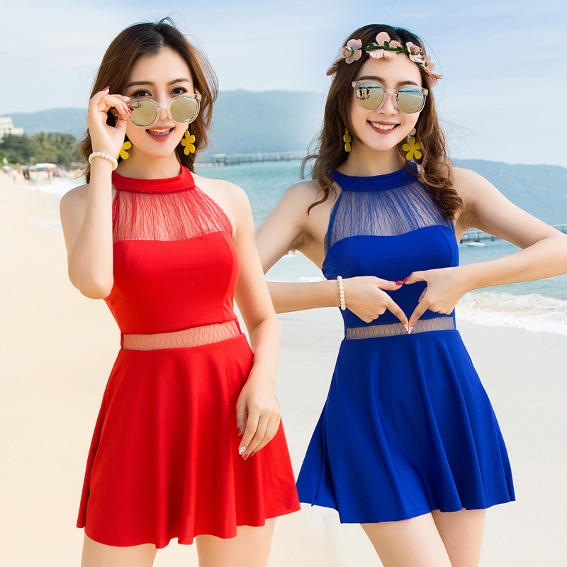 Yi Wu Hao goods South Korean swimsuit one-piece skirt flat-angle swimsuit with small breasts, sexy and slim cover belly and slimming body -1006/47490 Hot Spring swimsuit thumbnail