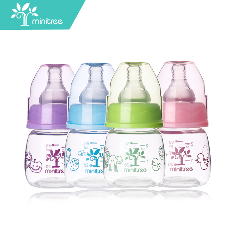 Yiwu Good Goods Minitree 60ml Newborn mini Juice small baby bottle, Standard mouth PP baby bottle factory direct sales details Picture