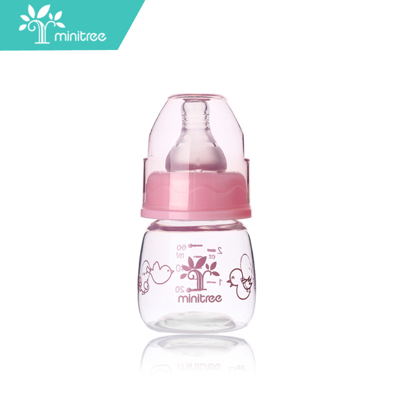 Yiwu Good Goods Minitree 60ml Newborn mini Juice small baby bottle, Standard mouth PP baby bottle factory direct sales undefined