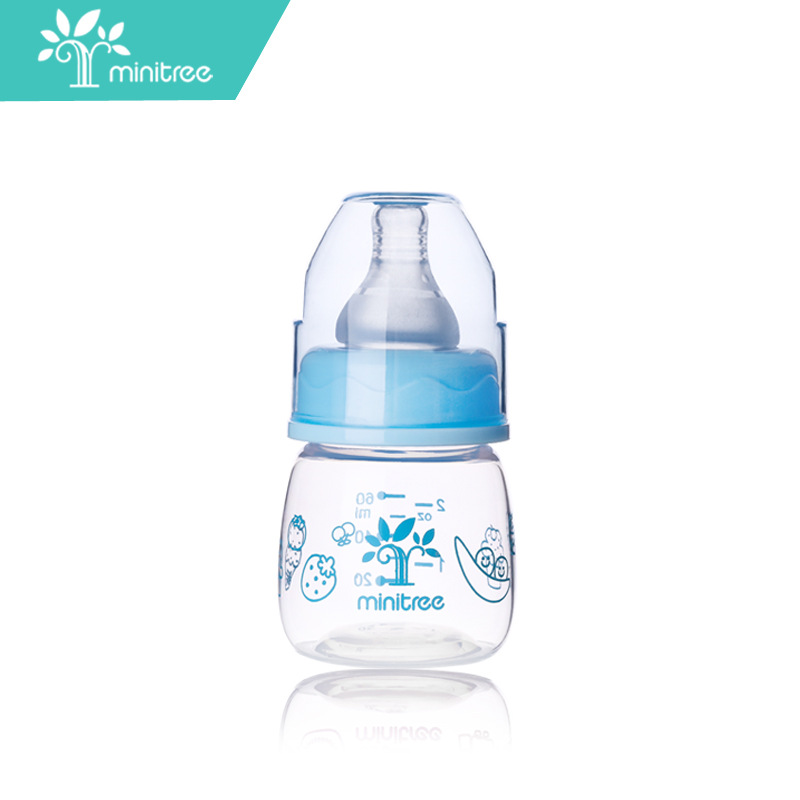 Yiwu Good Goods Minitree 60ml Newborn mini Juice small baby bottle, Standard mouth PP baby bottle factory direct sales undefined
