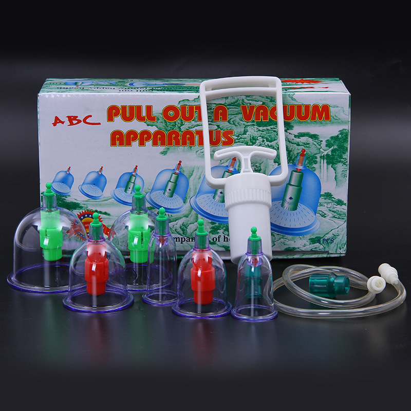 义乌好货 厂家直销锦康家用6罐真空拔罐器便携式加厚抽气式拔火罐套装批发-1006/34286