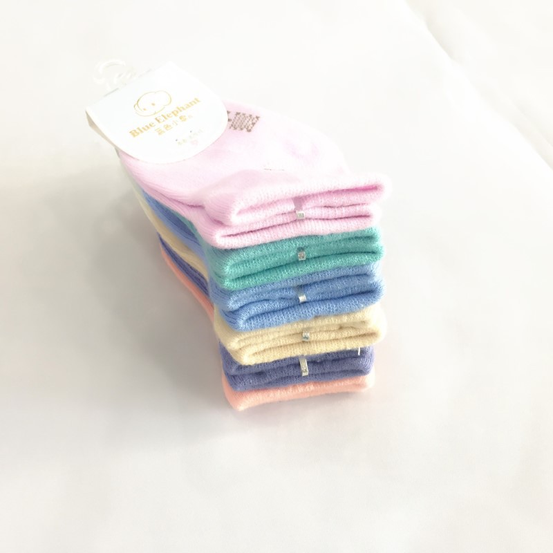 义乌好货 蓝色小象纯棉透气儿童袜男女宝宝秋冬保暖婴儿袜小孩学步地板袜子-1006/32790详情图6