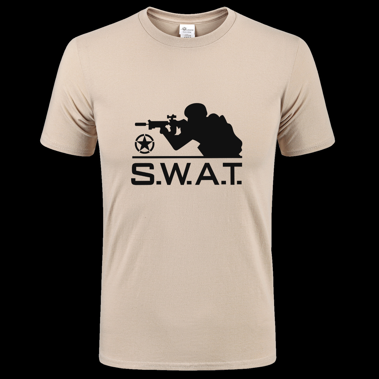 义乌好货 全棉战术T恤印字SWAT纪念款训练体能休闲T恤-1004/28726