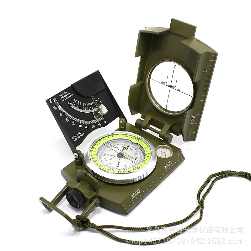 Yiwu quality geological compass, outdoor multi-functional military compass, north needle, CD can measure slope -1004/23523 details Picture