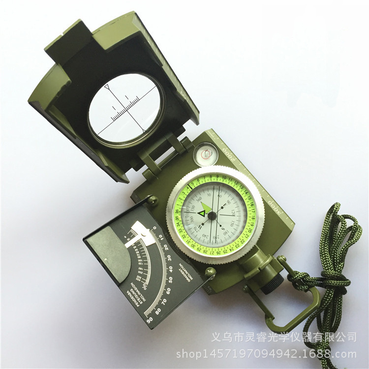 Yiwu quality geological compass, outdoor multi-functional military compass, north needle, CD can measure slope -1004/23523 Item Picture
