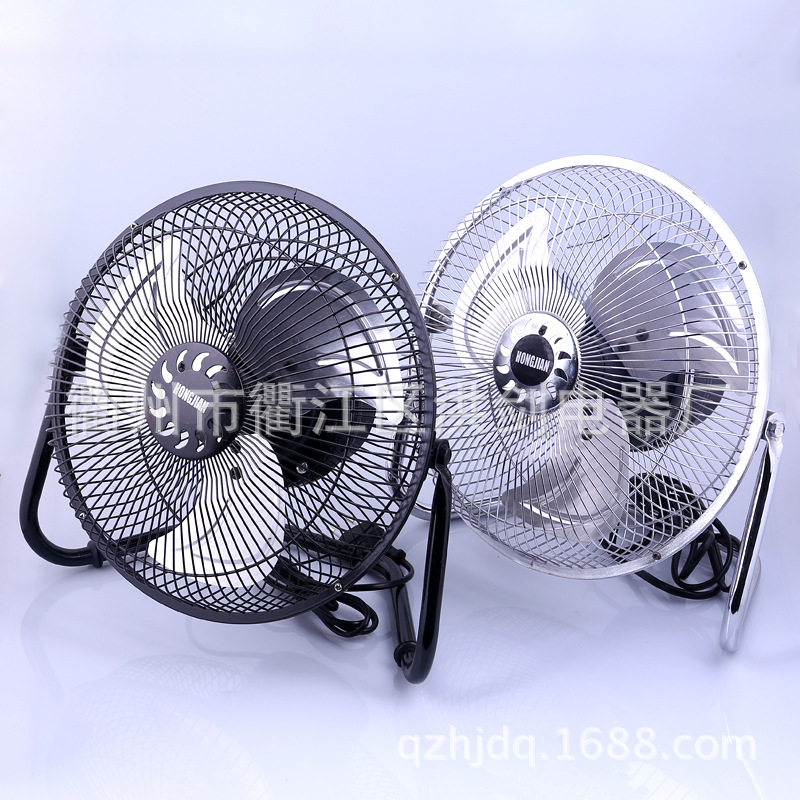 洪剑大功率9寸12寸金属铁扇 工厂排气扇车间风扇机械工业趴地扇细节图