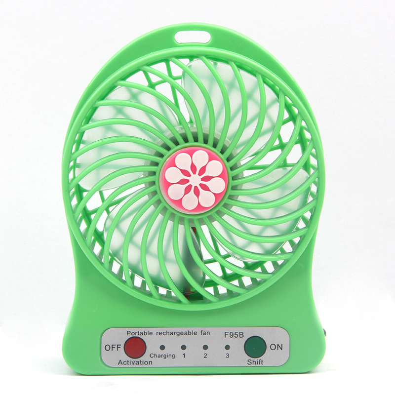 Hong Jian Palm-leaf fan portable rechargeable USB three - speed large wind silent handheld fan lithium battery brushless motor Item Picture