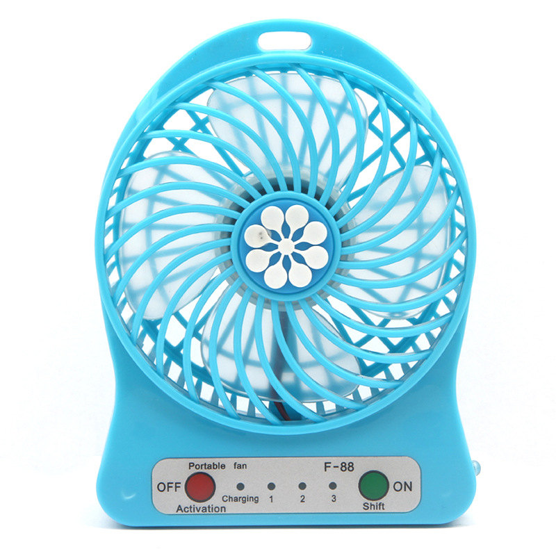 Hong Jian Palm-leaf fan portable rechargeable USB three - speed large wind silent handheld fan lithium battery brushless motor undefined