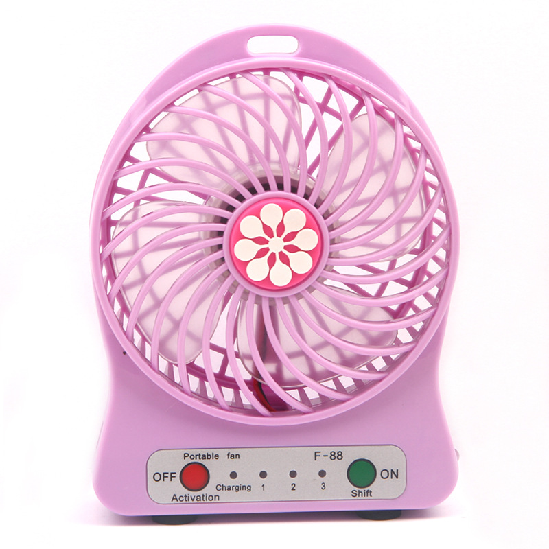 Hong Jian Palm-leaf fan portable rechargeable USB three - speed large wind silent handheld fan lithium battery brushless motor undefined